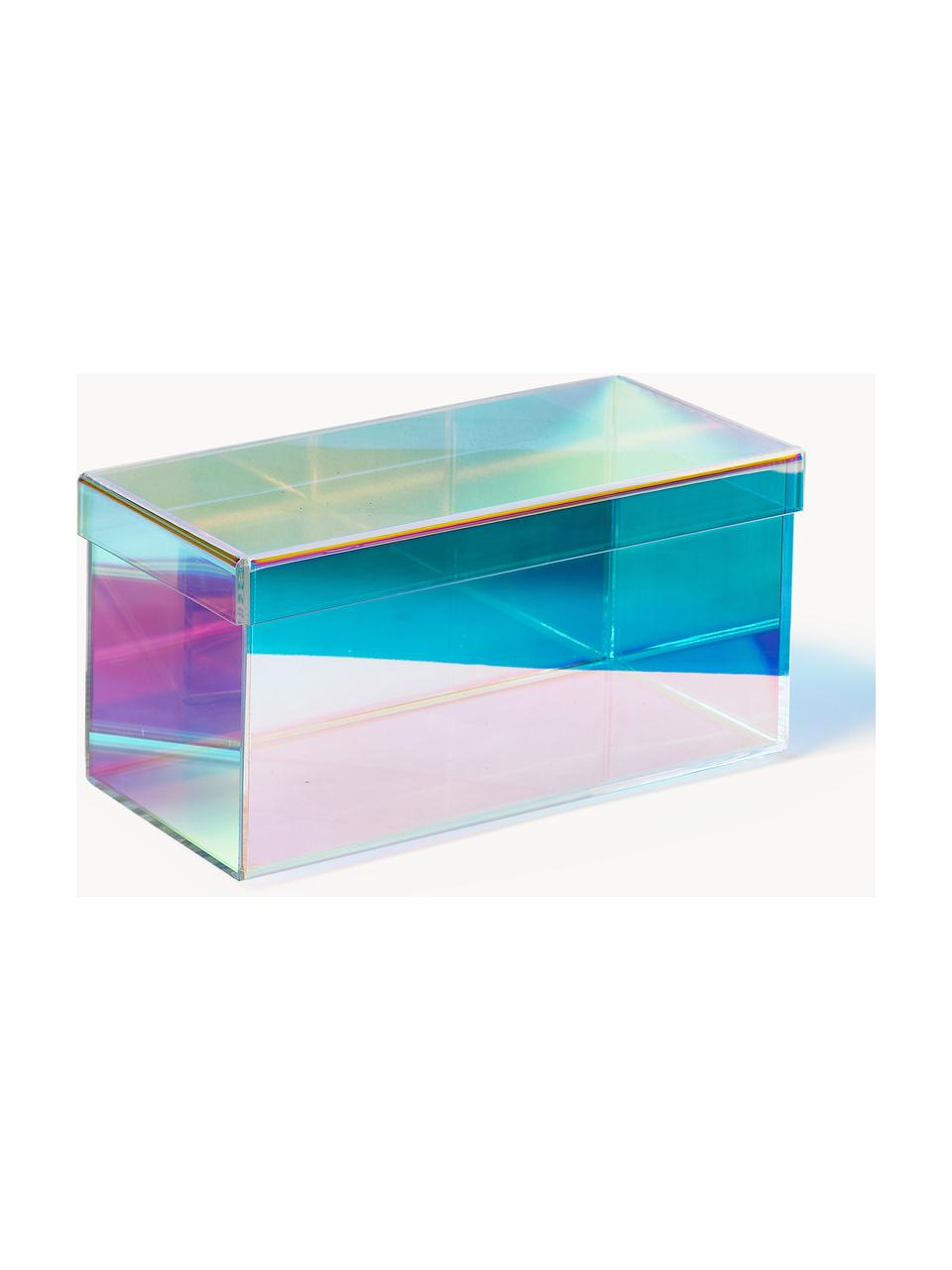 Komplet pudełek do przechowywania Lacy, 2 elem., Szkło akrylowe, Transparentny, Komplet z różnymi rozmiarami