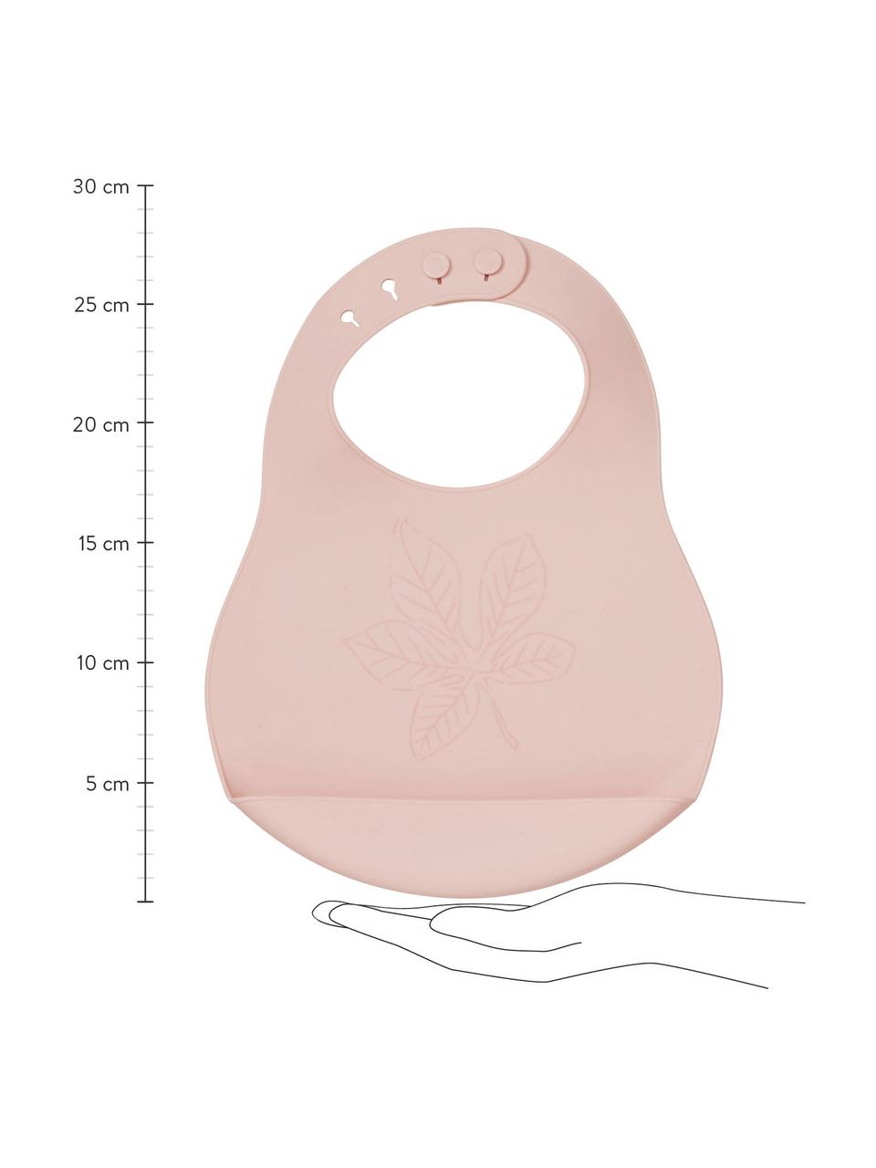 Bavoir en silicone Leaf, Rose