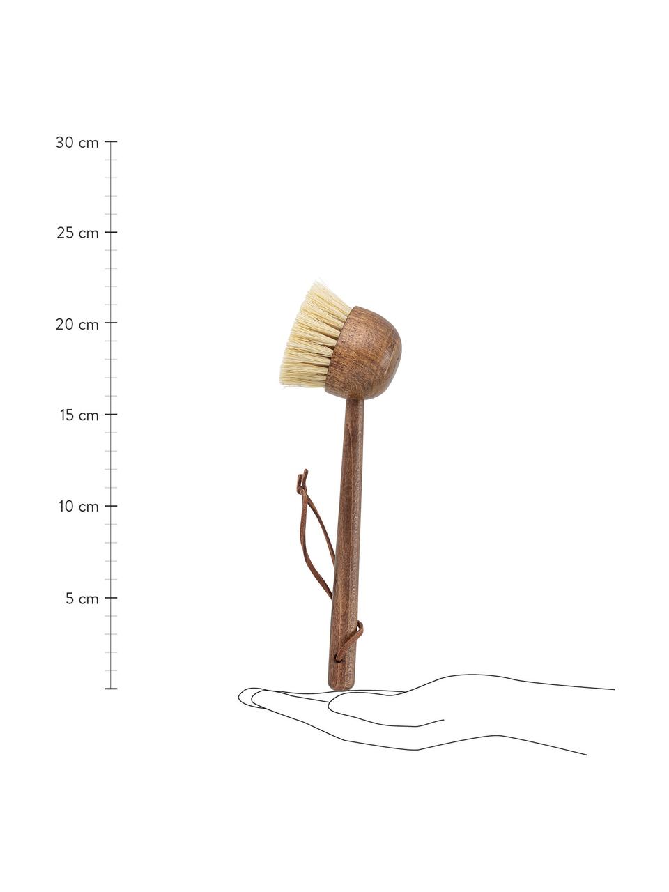 Dřevěný kartáček na nádobí Natur, Bukové dřevo, D 21 cm