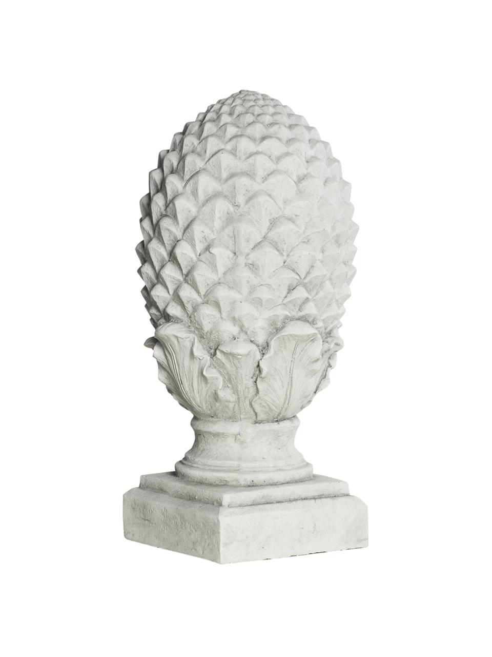 Grand objet décoratif fait main Karol, Plastique, fibre de verre, Gris, blanc, Ø 28 cm