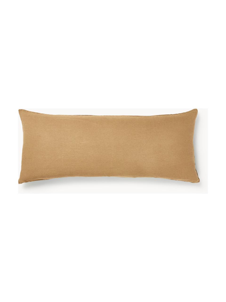 Funda de almohada de lino lavado Airy, 100% lino con certificado European Flax
Densidad de hilo 165 TC

El lino es una fibra natural que se caracteriza por su transpirabilidad, durabilidad y suavidad. El lino es un material refrescante, absorbe la humedad intercambiándola con el ambiente, que lo hace ideal para las temperaturas altas.

El material utilizado en este producto ha sido probado contra sustancias nocivas y está certificado según STANDARD 100 por OEKO-TEX®, 137, CITEVE., Marrón claro, An 45 x L 110 cm