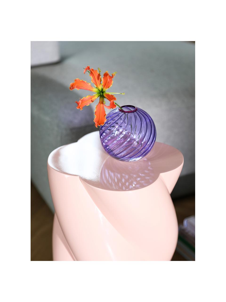 Petit vase en verre Spiral, Lilas