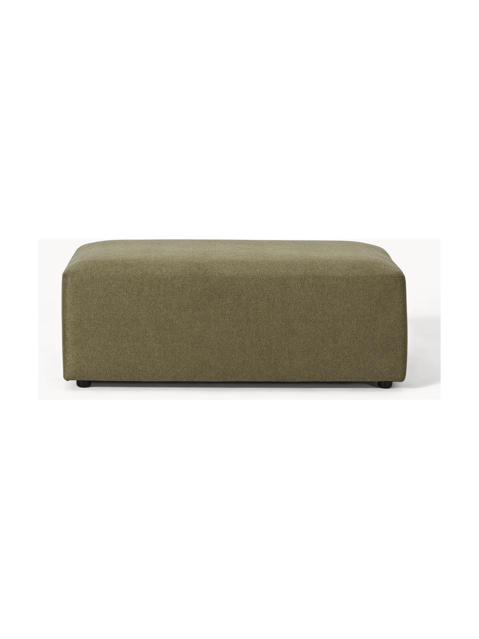 XL-Hocker Melva, B 116 x T 72 cm, Bezug: 100 % Polyester Der strap, Gestell: Massives Kiefern- und Fic, Füße: Kunststoff Dieses Produkt, Webstoff Olivgrün, B 116 x T 72 cm