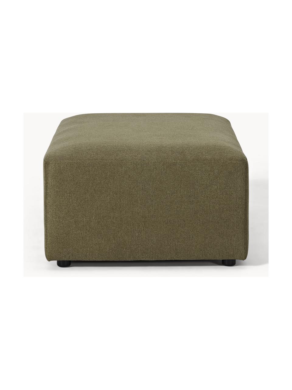 XL-Hocker Melva, B 116 x T 72 cm, Bezug: 100 % Polyester Der strap, Gestell: Massives Kiefern- und Fic, Füße: Kunststoff Dieses Produkt, Webstoff Olivgrün, B 116 x T 72 cm