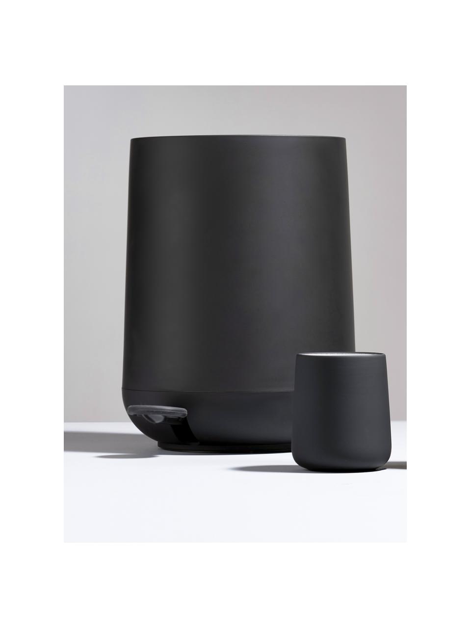 Afvalemmer Nova met softmotion deksel in zwart, ABS-kunststof, Zwart, 5 L