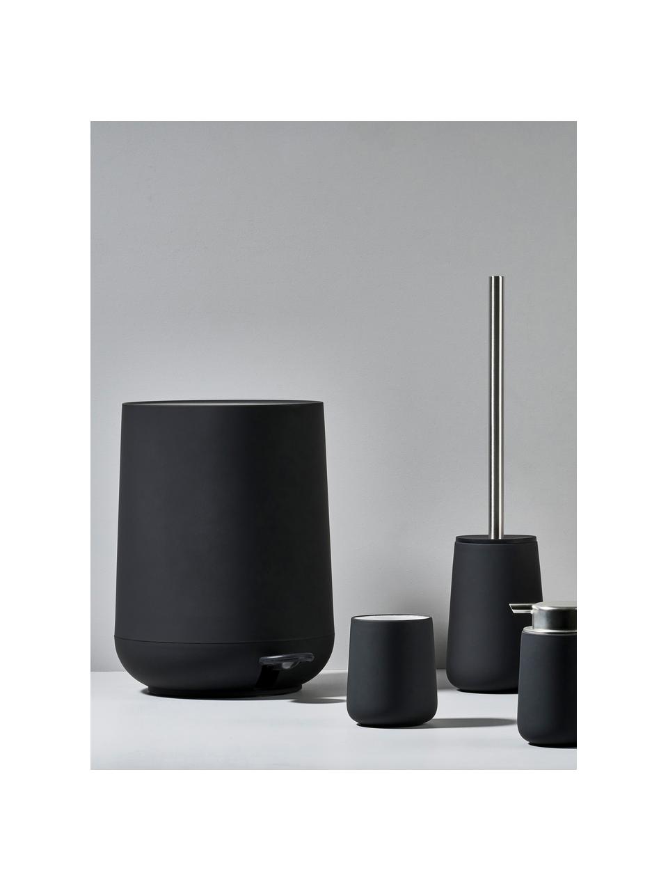 Poubelle à fermeture douce Nova, Plastique ABS, Noir, 5 l