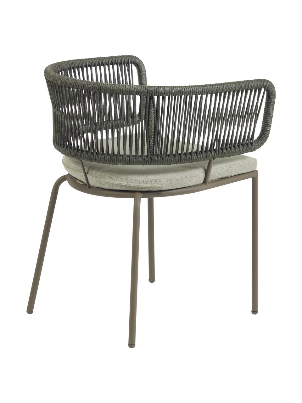 Záhradná stolička Nadin, Sivozelená, Š 58 x H 48 cm
