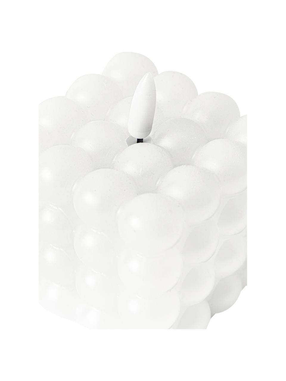 Bougie LED à piles avec flamme vacillante Bolle, Cire, plastique, Blanc, larg. 8 x haut. 10 cm