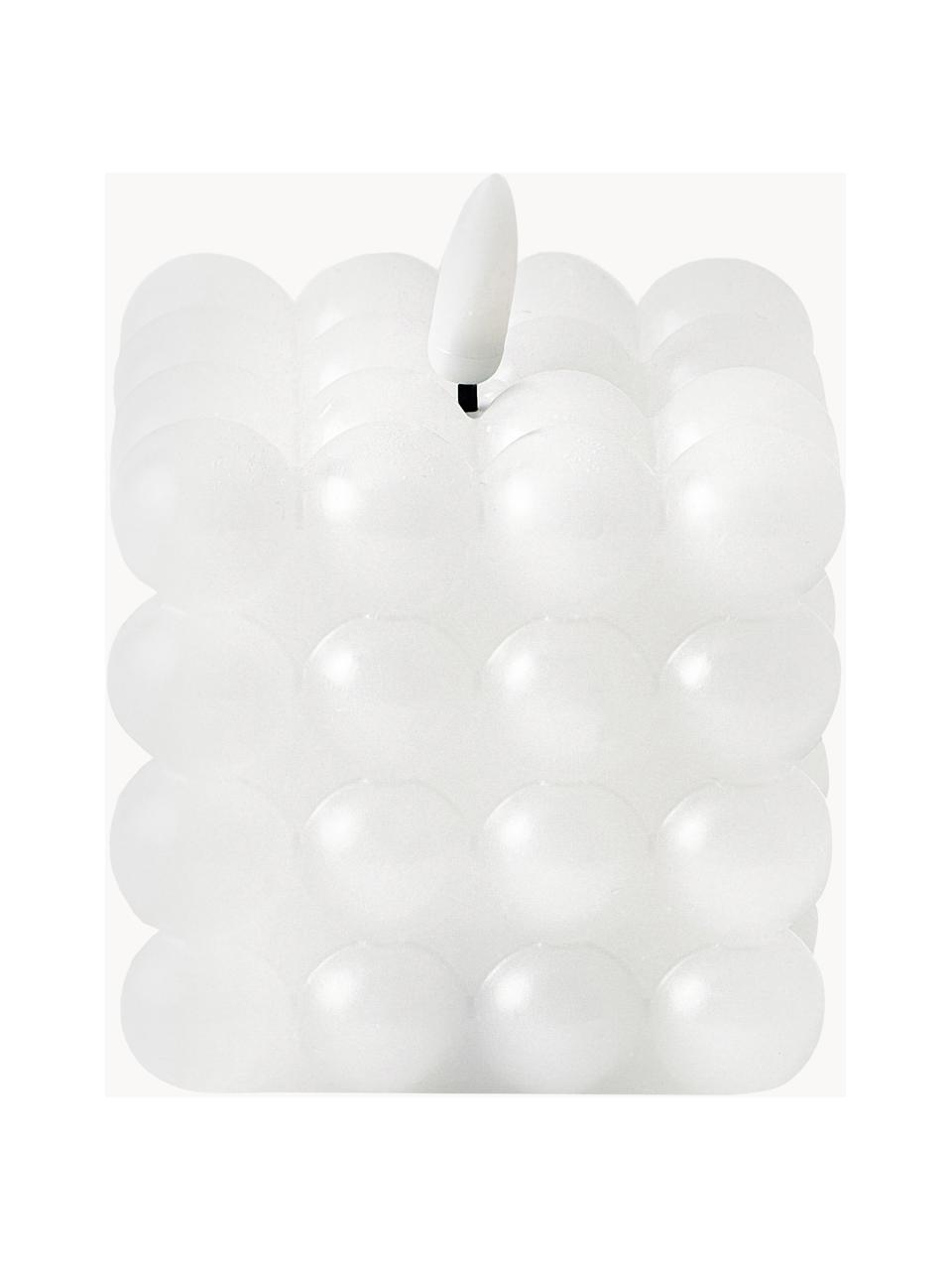 Bougie LED à piles avec flamme vacillante Bolle, Cire, plastique, Blanc, larg. 8 x haut. 10 cm