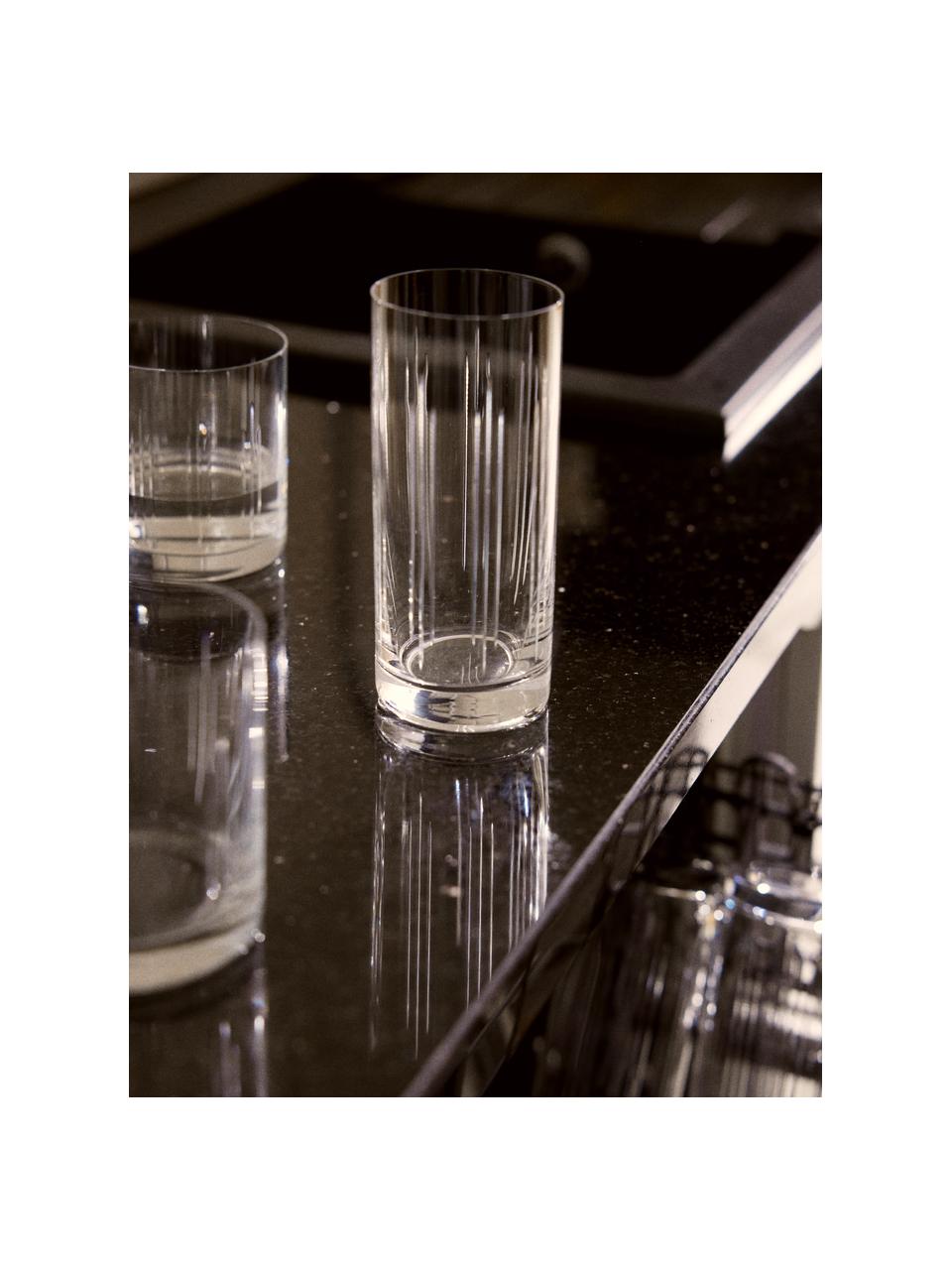 Sklenice na long drink z křišťálového skla Felipe, 4 ks, Křišťálové sklo, Transparentní, Ø 6 cm, V 15 cm, 300 ml