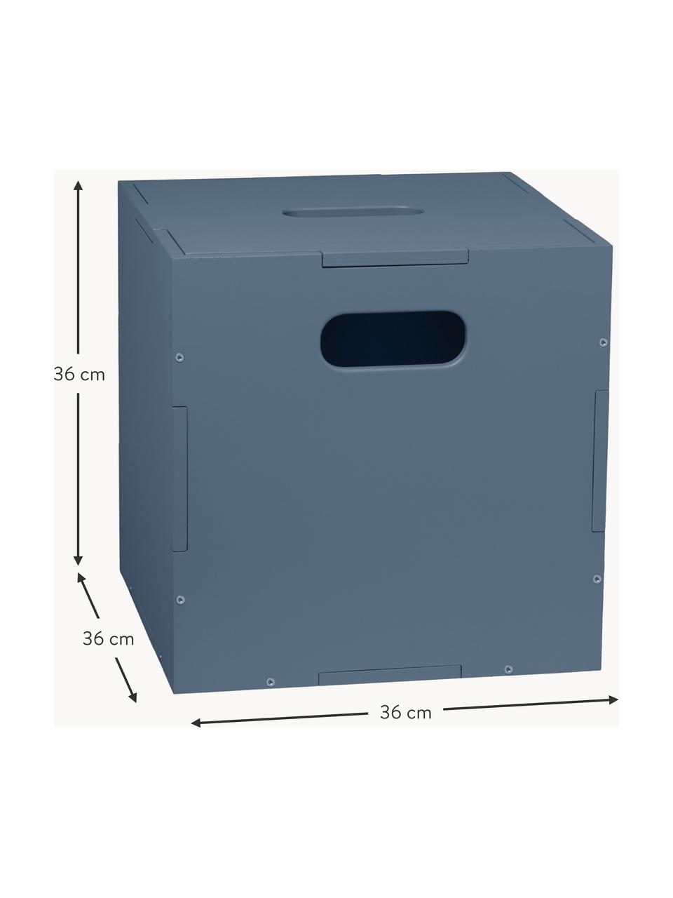 Caja de madera Cube, Madera de abedul pintada

Este producto está hecho de madera de origen sostenible y con certificación FSC®., Gris azulado, An 36 x F 36 cm