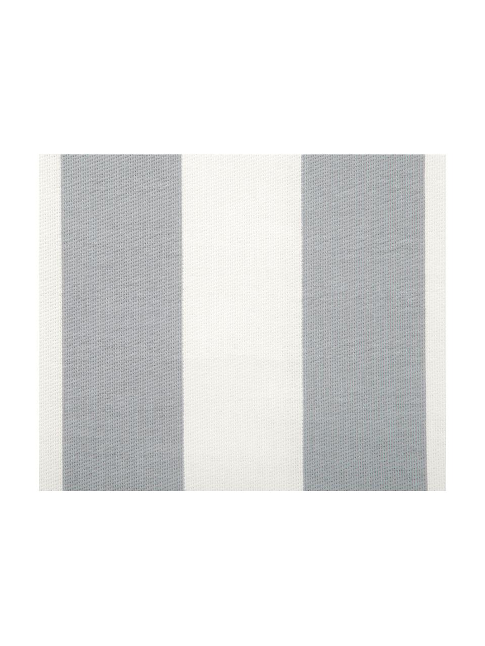 Housse de coussin rectangulaire à rayures Timon, 100 % coton, Gris clair, blanc, larg. 30 x long. 50 cm