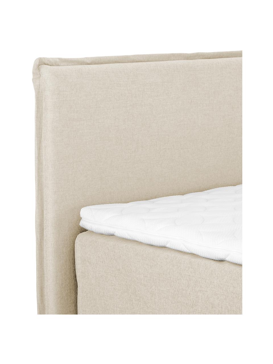 Premium Boxspringbett Violet, Matratze: 7-Zonen-Taschenfederkern , Beige, 200 x 200 cm