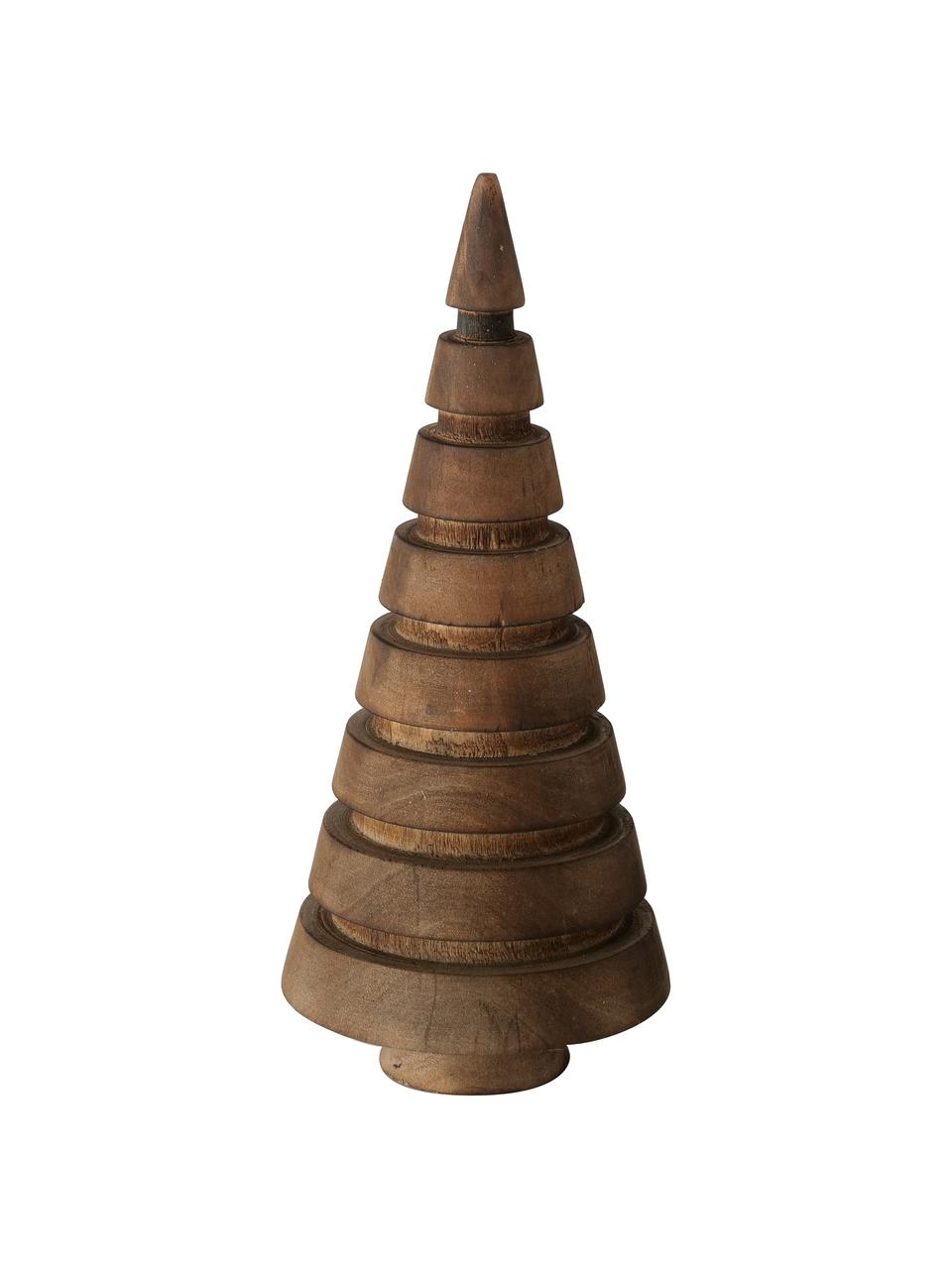 Deko-Weihnachtsbäume-Set Abiola aus Kiefernholz, 3-tlg., Kiefernholz, Dunkles Holz, Ø 6 x H 15 cm