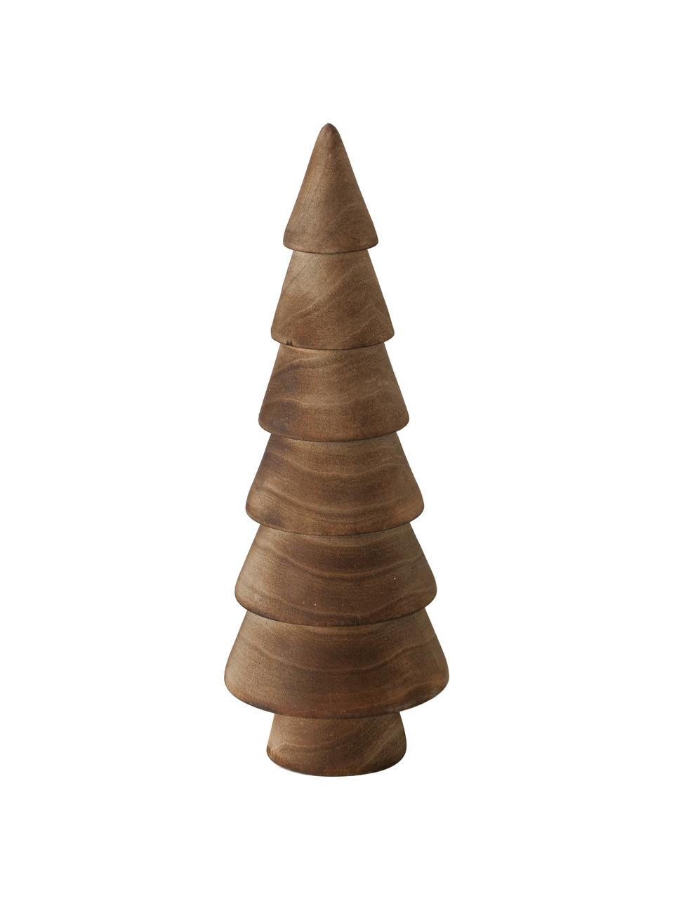 Deko-Weihnachtsbäume-Set Abiola aus Kiefernholz, 3-tlg., Kiefernholz, Dunkles Holz, Ø 6 x H 15 cm
