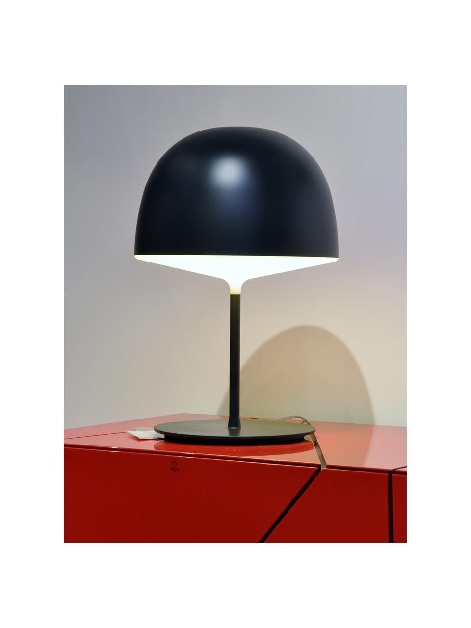 Handgefertigte Tischlampe Chesire, Lampenschirm: Metall, beschichtet, Kuns, Schwarz, Weiß, Ø 35 x H 53 cm