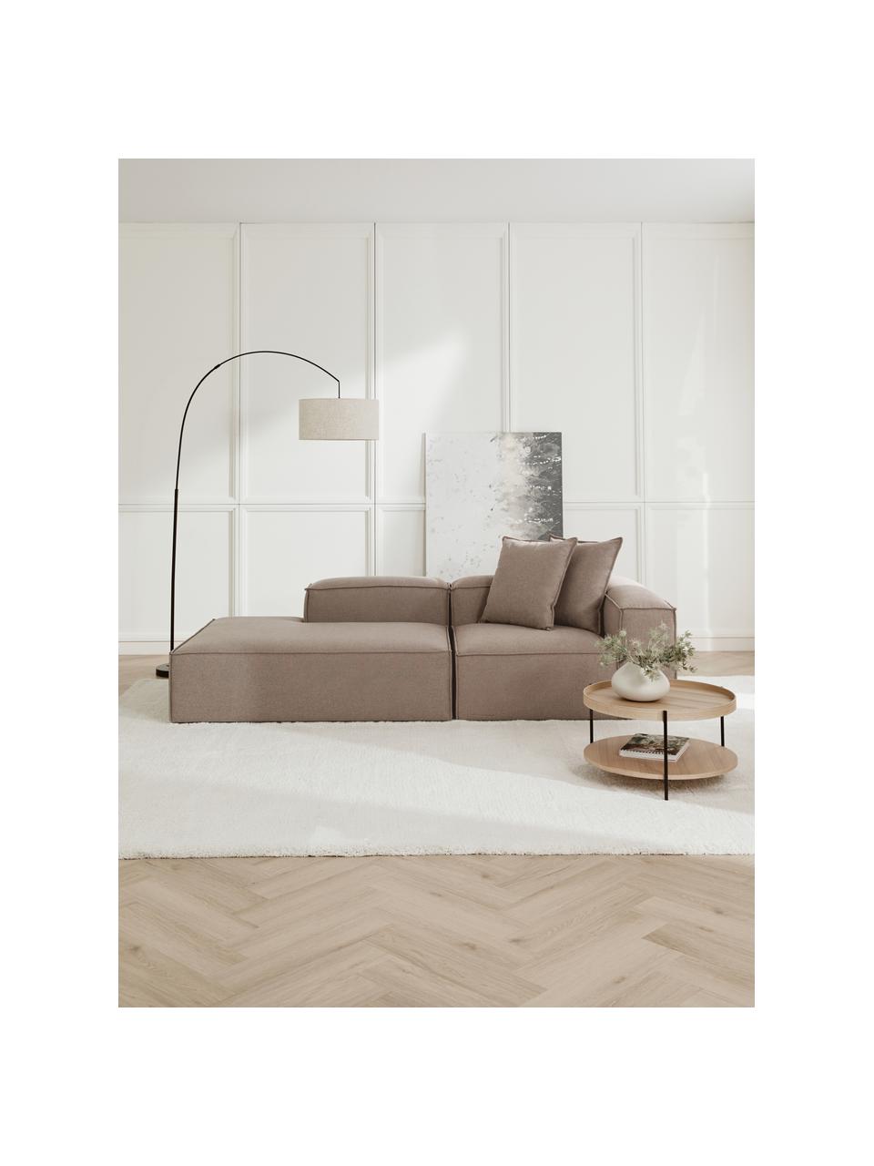 Modul šezlong Lennon, Hnedá, Š 150 x V 68 cm, s operadlom napravo
