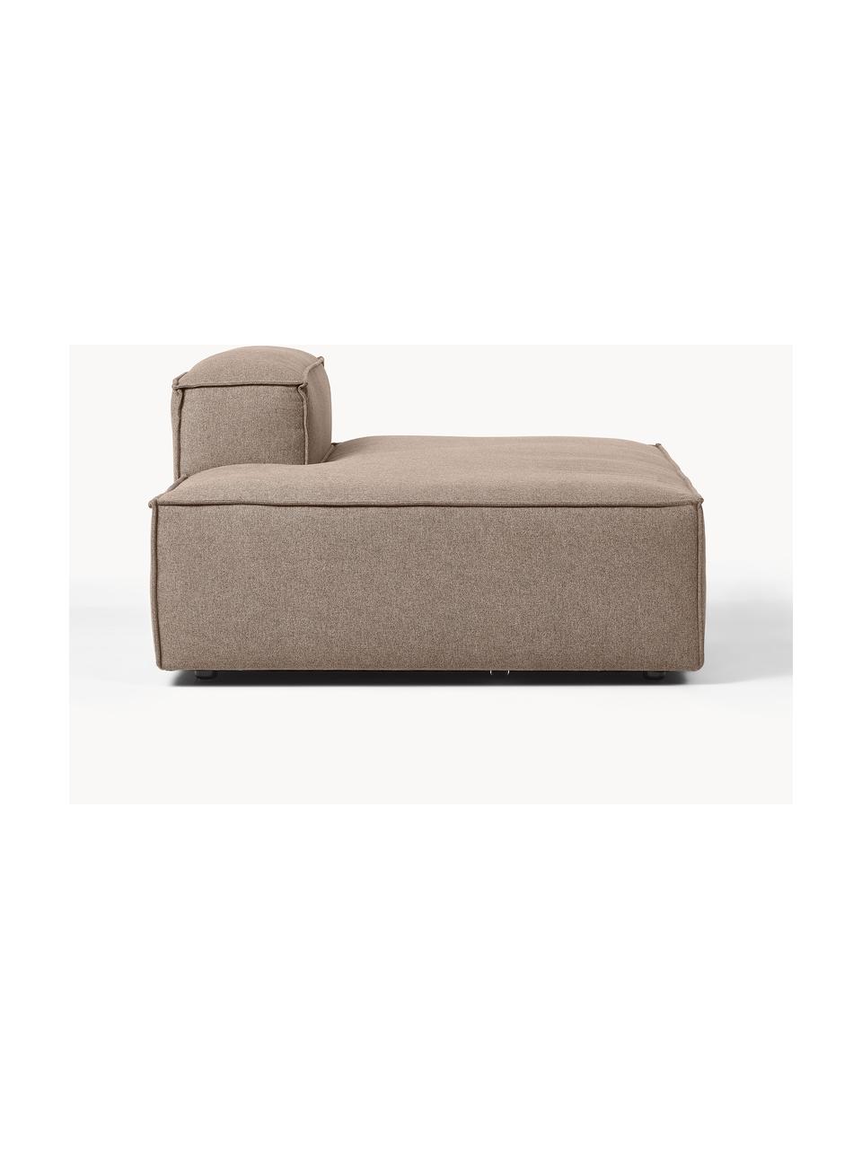 Szezlong modułowy Lennon, Tapicerka: 100% poliester Dzięki tka, Stelaż: lite drewno, sklejka, Nogi: tworzywo sztuczne, Taupe tkanina, S 150 x G 119 cm, oparcie prawostronne