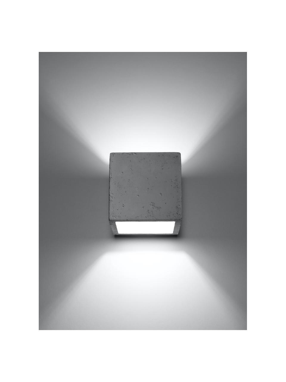 Wandlamp Geo, Beton, Gebroken wit, 10 x 12 cm