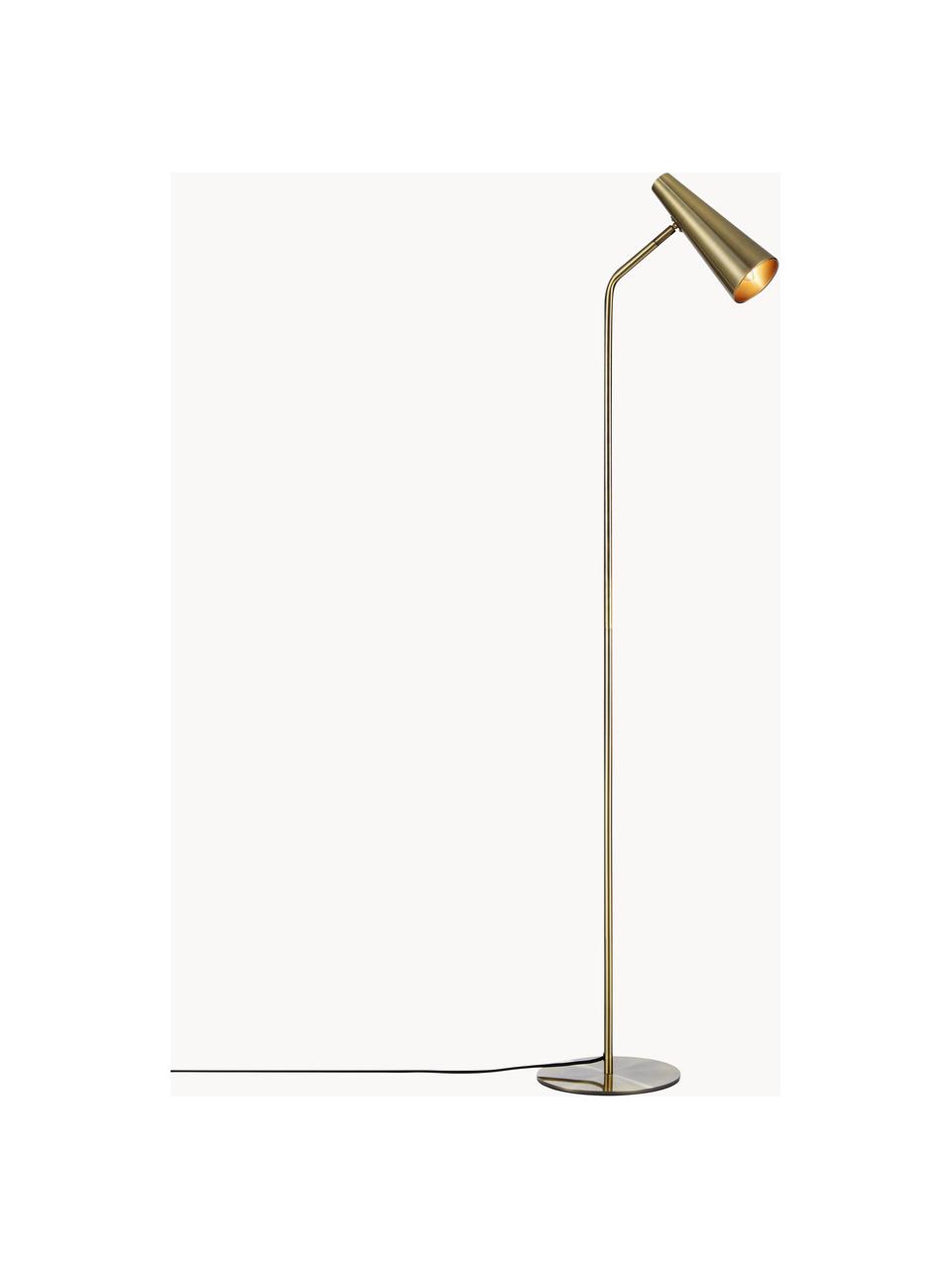 Lampa do czytania z metalu Peak, Odcienie złotego, W 138 cm