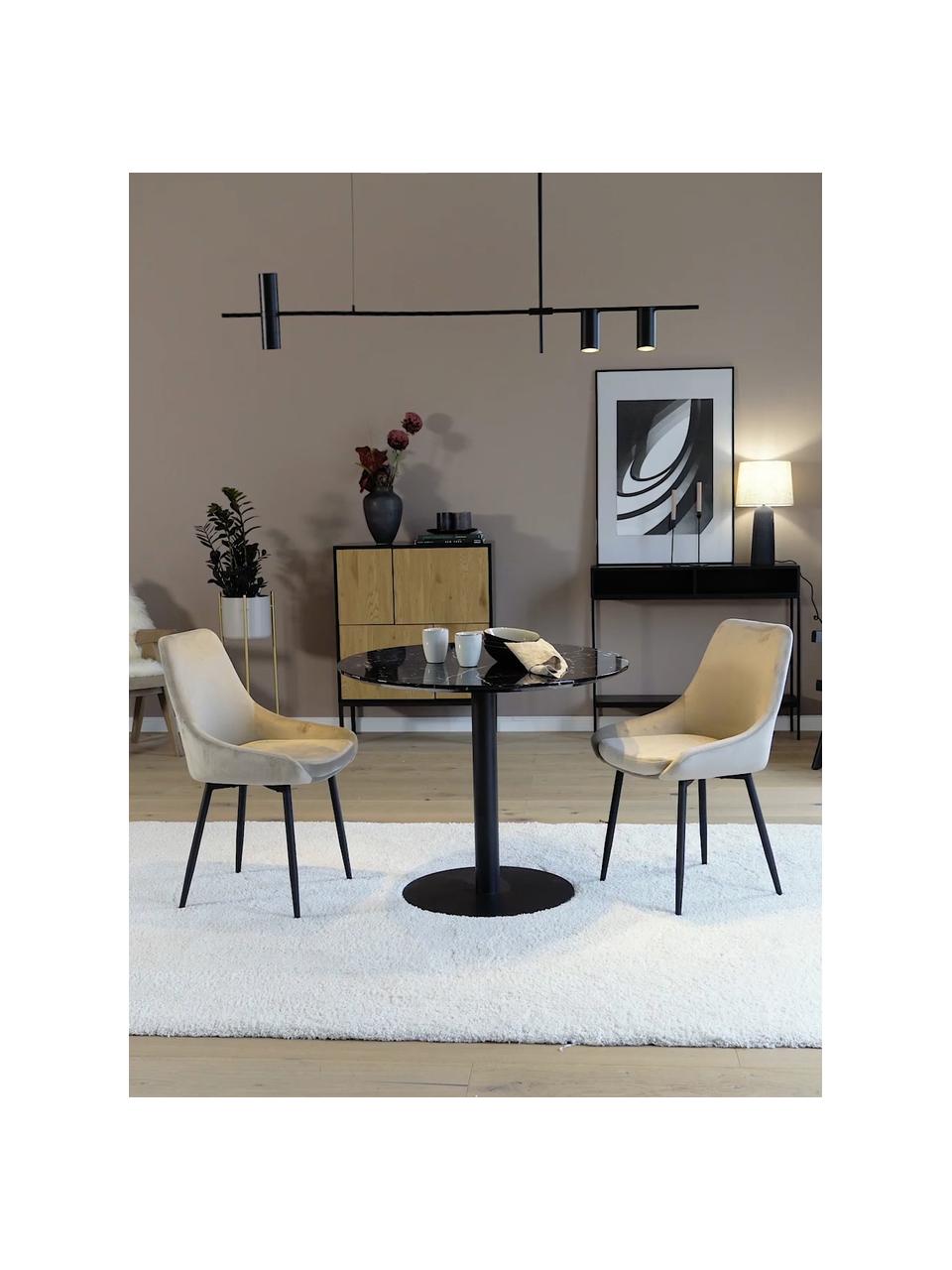 Veľká moderná stropná lampa Cassandra, Matná čierna, Š 80 x V 16 cm