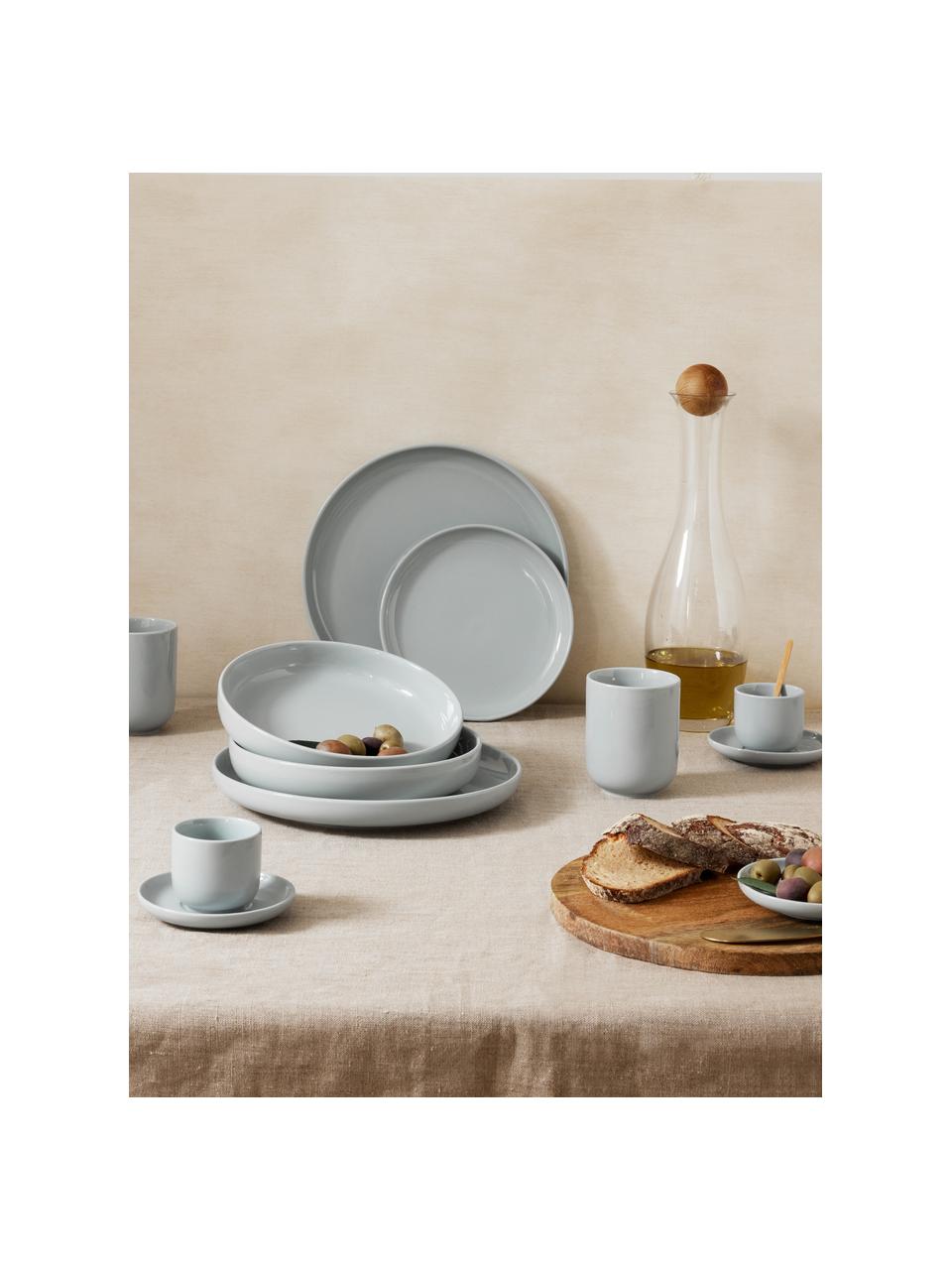 Service de table en porcelaine Nessa, 4 personnes (12 élém.), Porcelaine dure de haute qualité, Gris clair, 4 personnes (12 élém.)