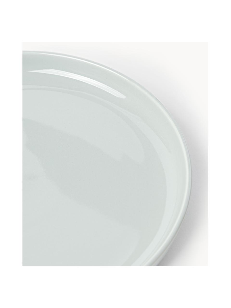 Vajilla de porcelana Nessa, 4 comensales (12 pzas.), Porcelana dura de alta calidad, esmaltada, Gris claro brillante, 4 comensales (12 pzas.)