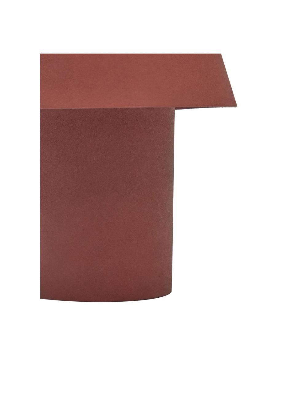 Lámpara de mesa pequeña Canapost, Lámpara: acero recubierto, Cable: cubierto en tela, Rojo cobrizo, Ø 20 x Al 30 cm
