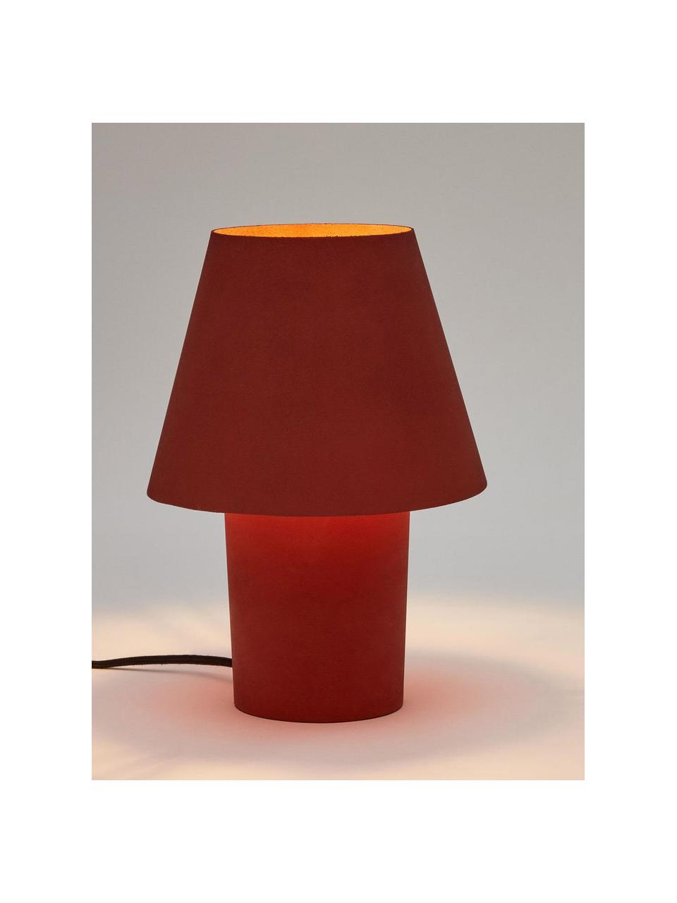 Lampada da tavolo piccola Canapost, Lampada: acciaio rivestito, Rosso ruggine, Ø 20 x Alt. 30 cm