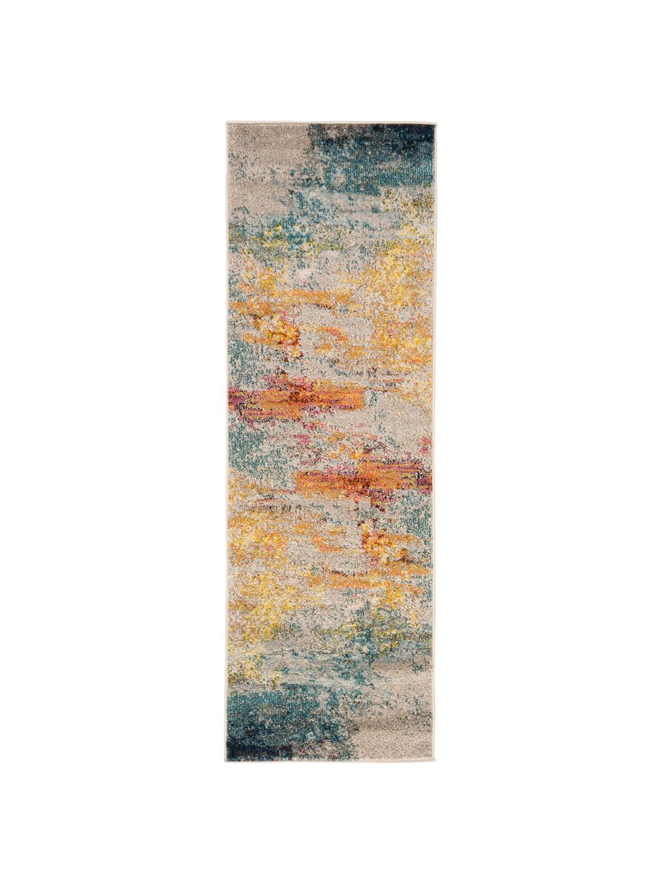 Alfombra corredor de diseño Celestial, Parte superior: 100% polipropileno, Reverso: yute, Multicolor, An 70 x L 230 cm