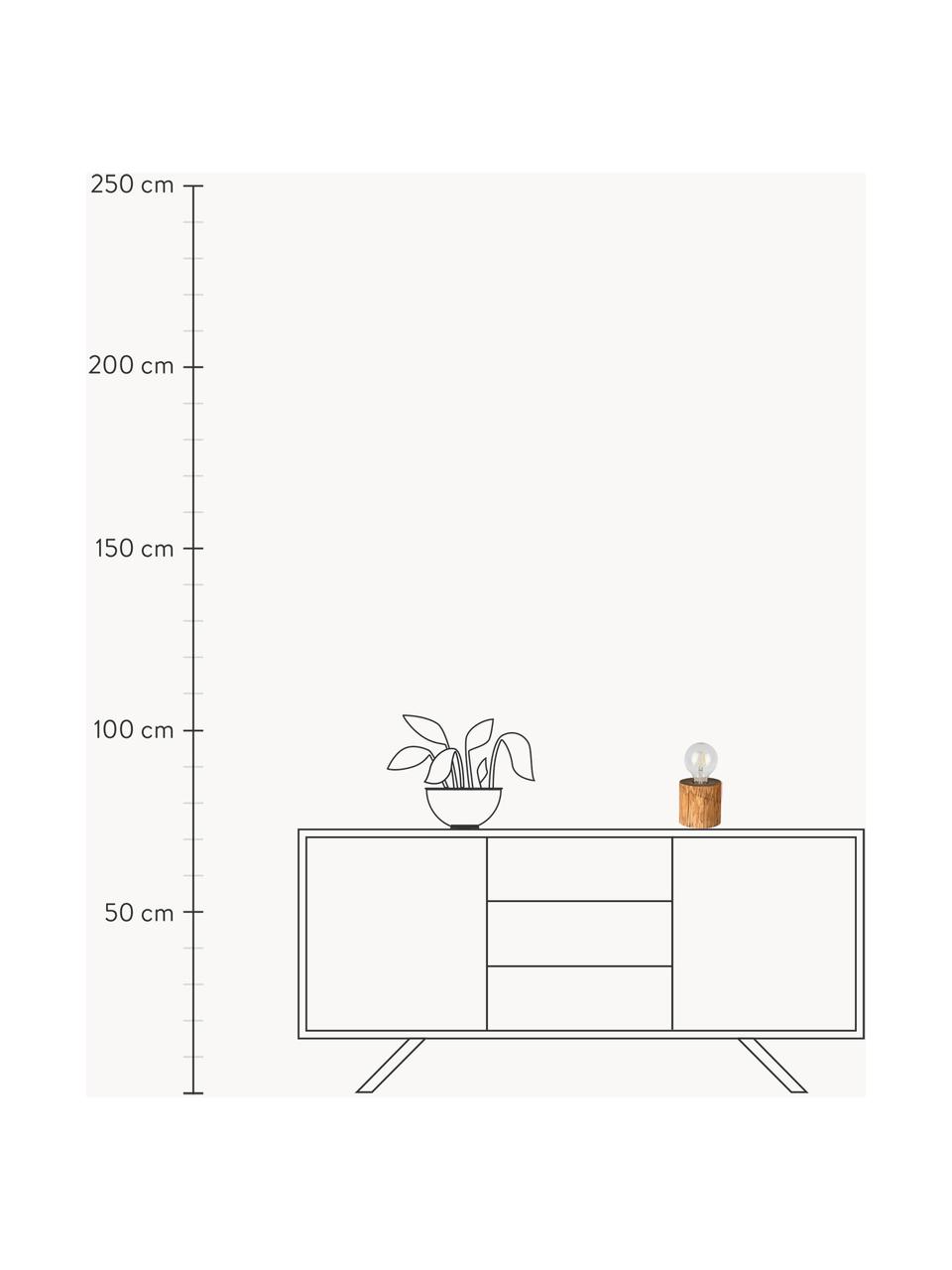 Kleine tafellamp Trabo van grenenhout, Lampvoet: grenenhout, gebeitst, Grenenhout, Ø 12 x H 10 cm