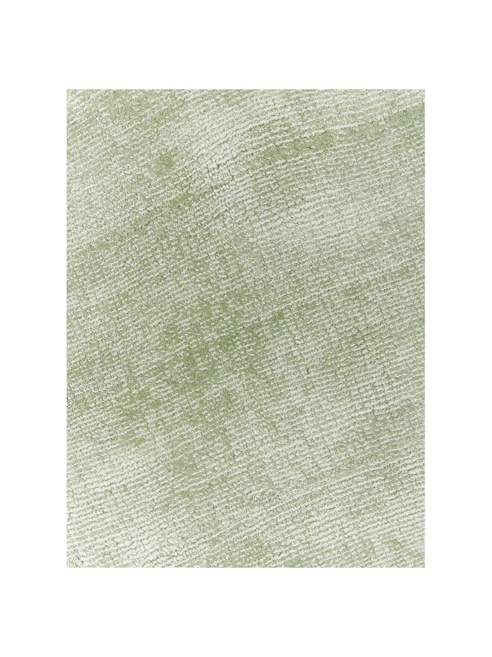 Ručne tkaný koberec z viskózy Jane, Šalviová, Ø 150 cm (veľkosť M)