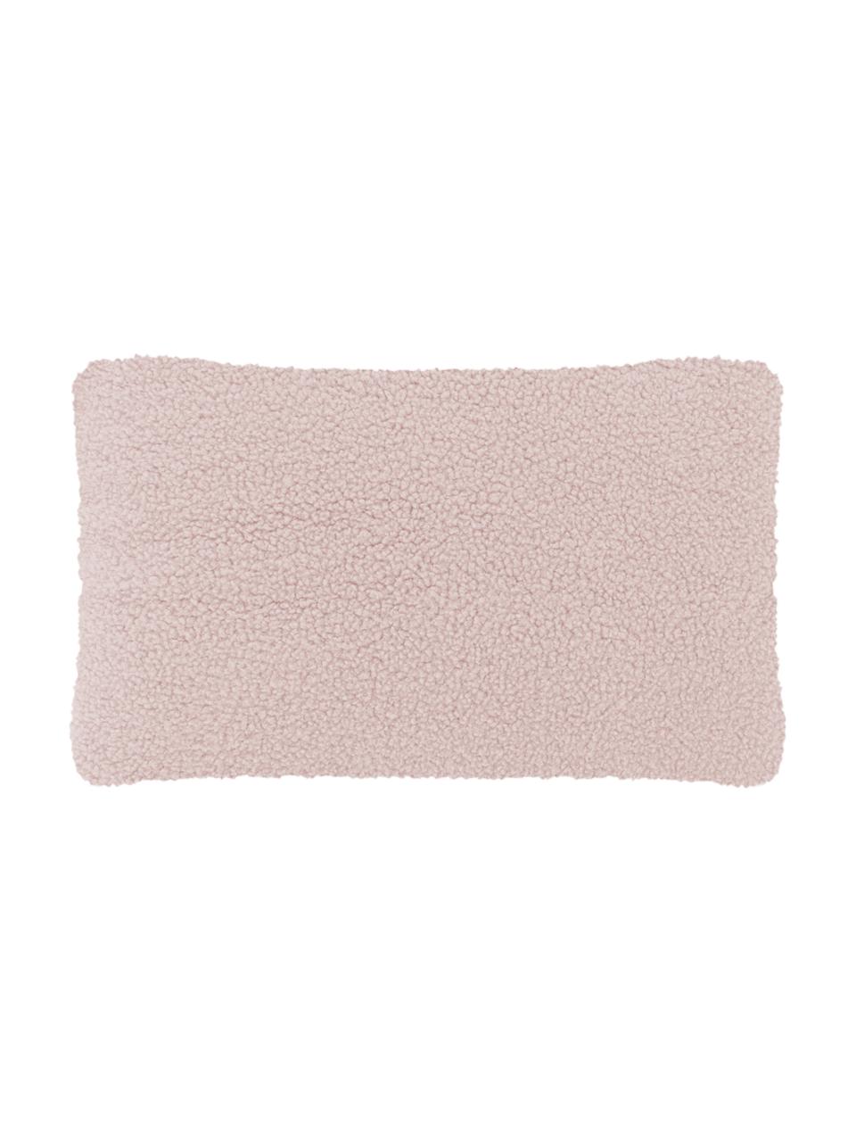 Flauschige Teddy-Kissenhülle Mille in Rosa, Vorderseite: 100% Polyester (Teddyfell, Rückseite: 100% Polyester (Teddyfell, Rosa, 30 x 50 cm