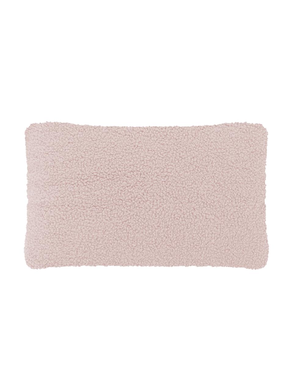Zachte teddy kussenhoes Mille in roze, Roze, 30 x 50 cm
