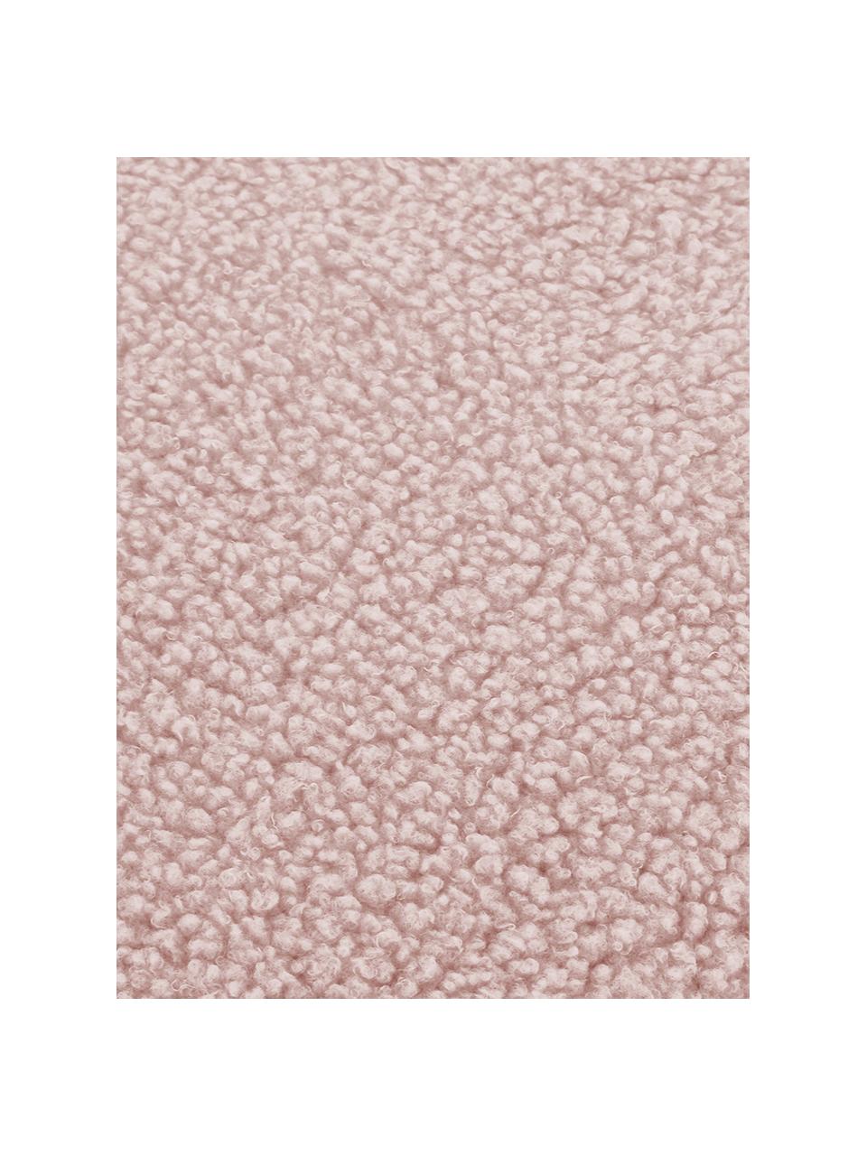 Flauschige Teddy-Kissenhülle Mille in Rosa, Vorderseite: 100% Polyester (Teddyfell, Rückseite: 100% Polyester (Teddyfell, Rosa, 30 x 50 cm