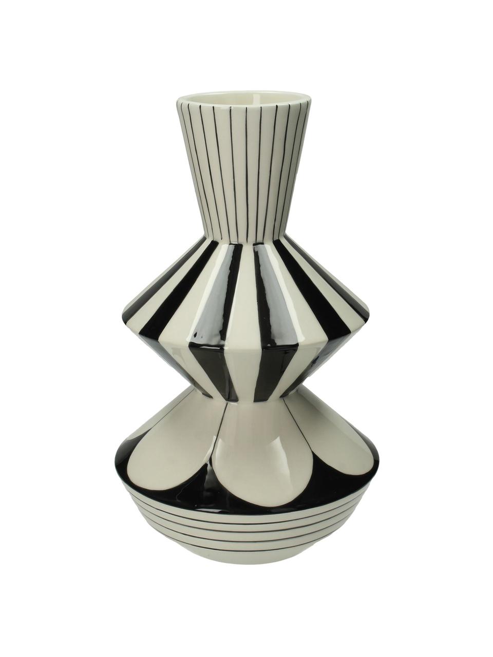 Vase Graphic, Blanc, noir