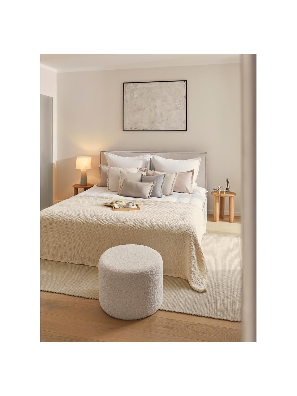 Handgewebter Wollteppich Amaro, Flor: 100 % Wolle, Cremeweiß, B 200 x L 300 cm (Größe L)