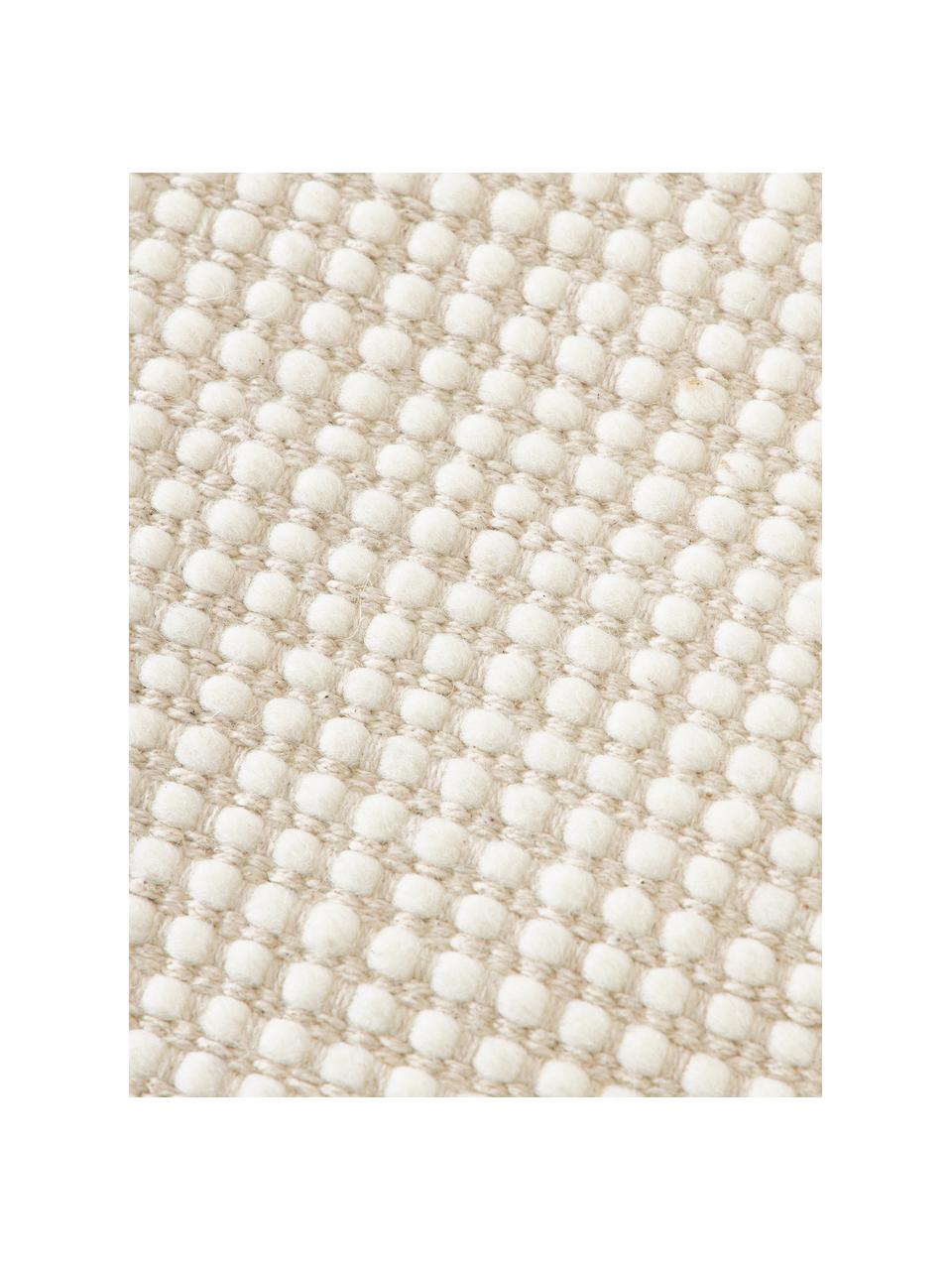 Tapis en laine tissé main Amaro, Blanc crème, beige, larg. 200 x long. 300 cm (taille L)