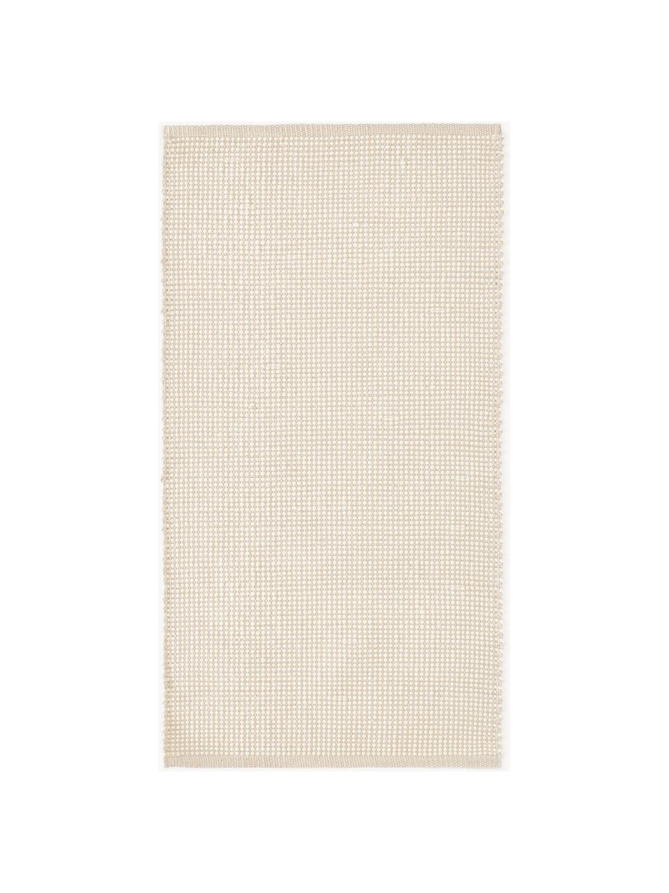 Handgewebter Wollteppich Amaro, Flor: 100 % Wolle, Cremeweiß, Beige, B 200 x L 300 cm (Größe L)