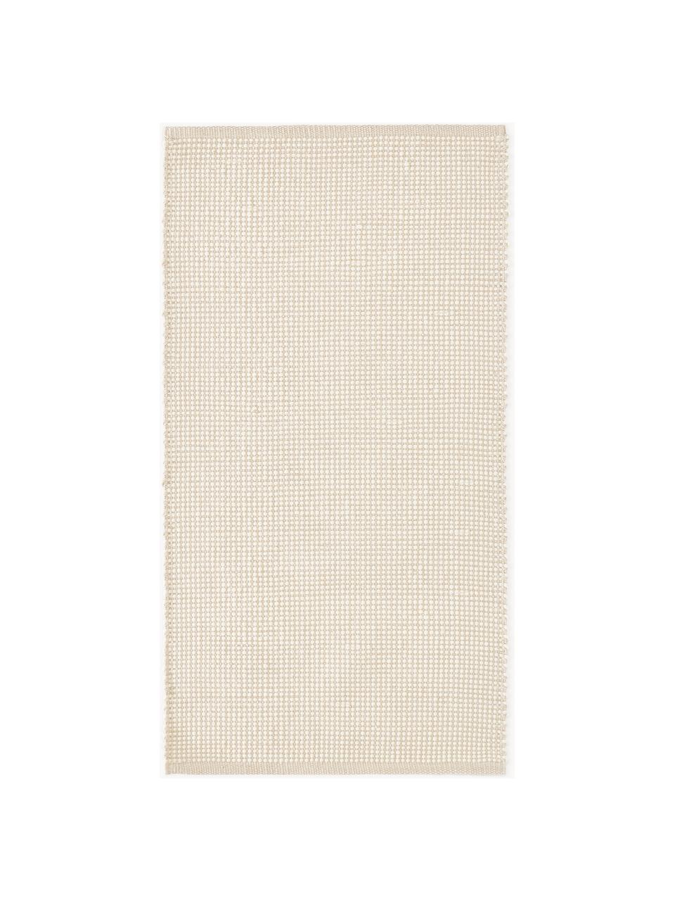 Tapis en laine tissé main Amaro, Beige, blanc crème, larg. 160 x long. 230 cm (taille M)