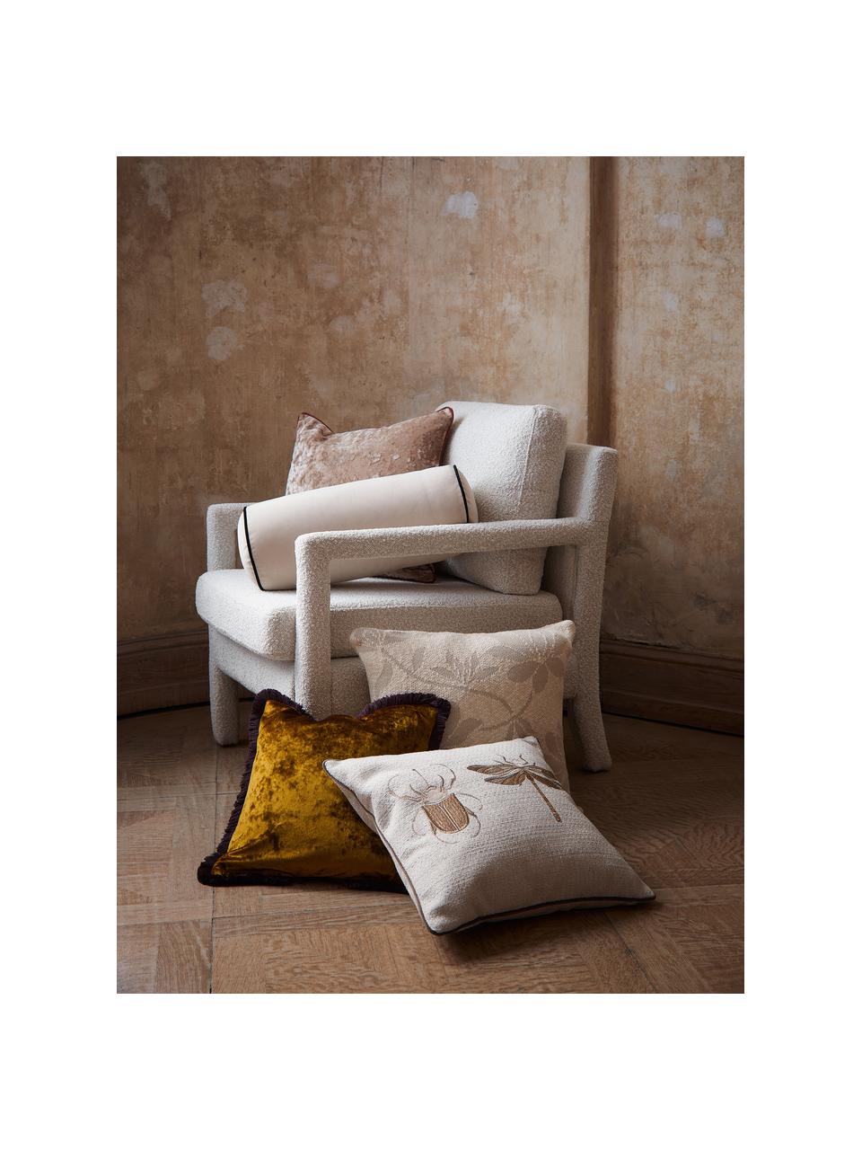 Fluwelen kussenhoes Cyrus in okergeel met franjes, Fluweel (100% polyester)
Oeko-Tex Standaard 100, Klasse 1, Okergeel, B 40 x L 40 cm