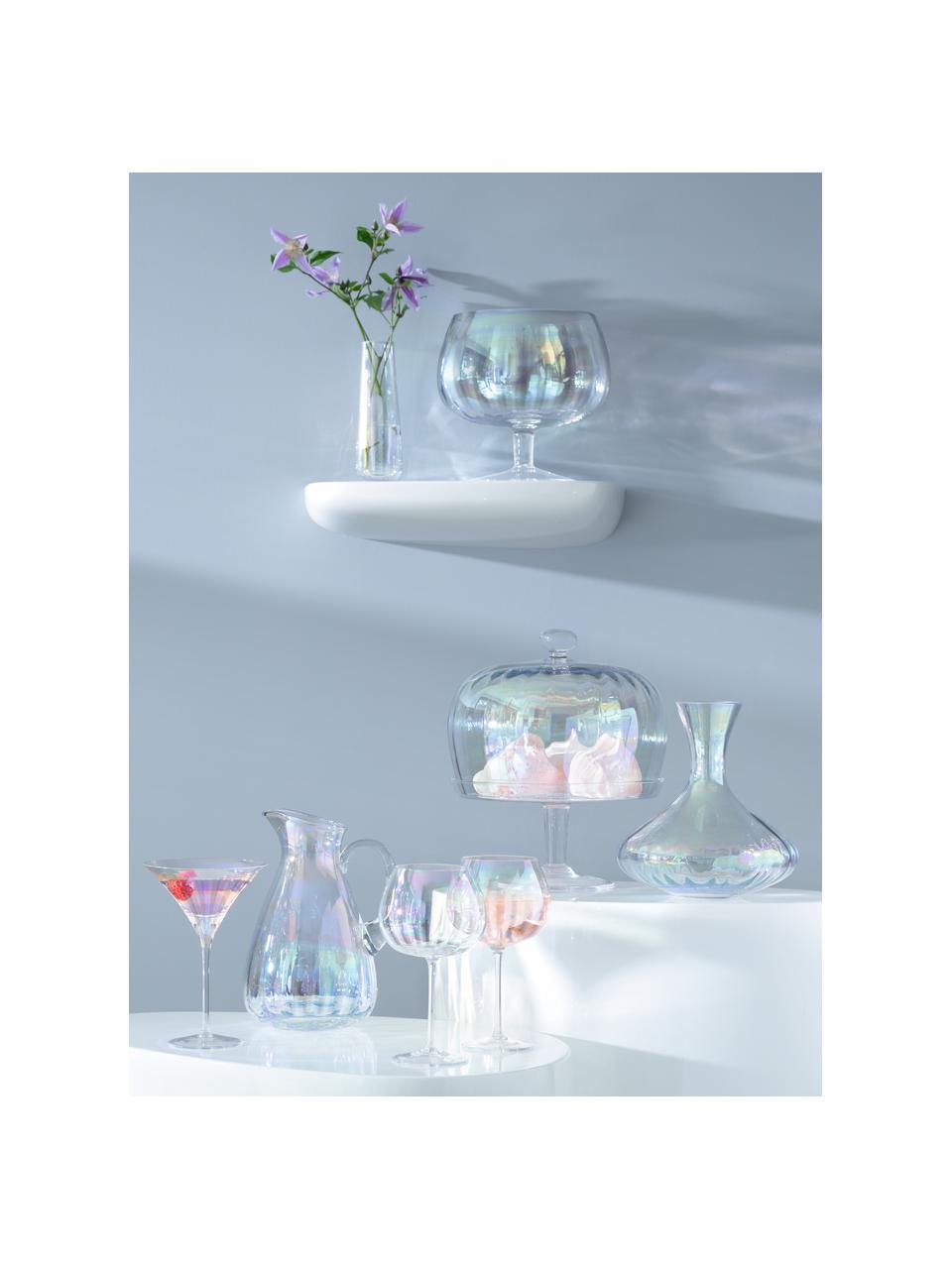 Decanter in vetro soffiato con riflessi madreperlacei Pearl, 2.4 L, Vetro, Riflessi madreperlacei, Alt. 23 cm, 2.4 L