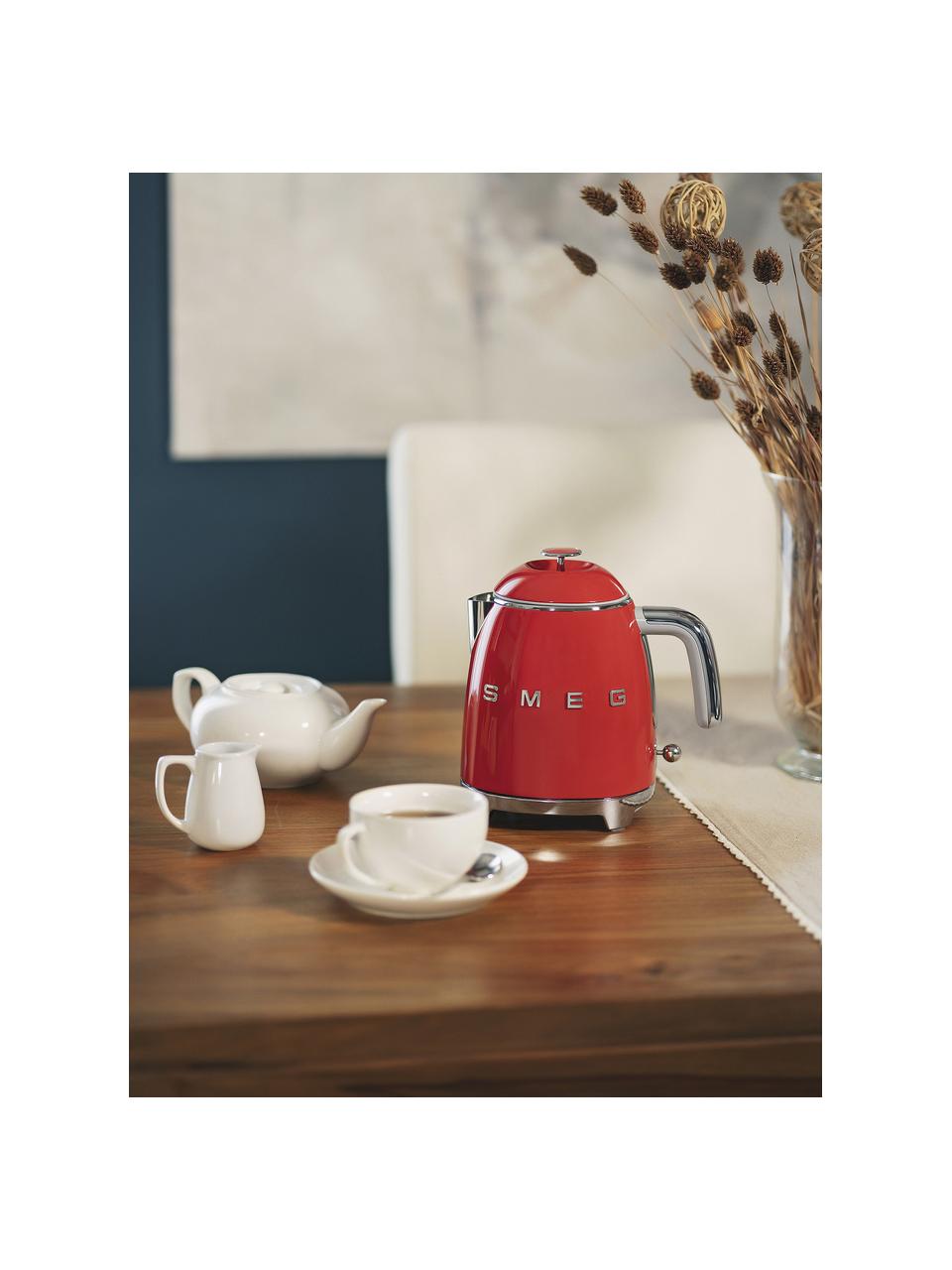 Wasserkocher 50's Style, 800 ml, Edelstahl, lackiert, Rot, glänzend, 800 ml