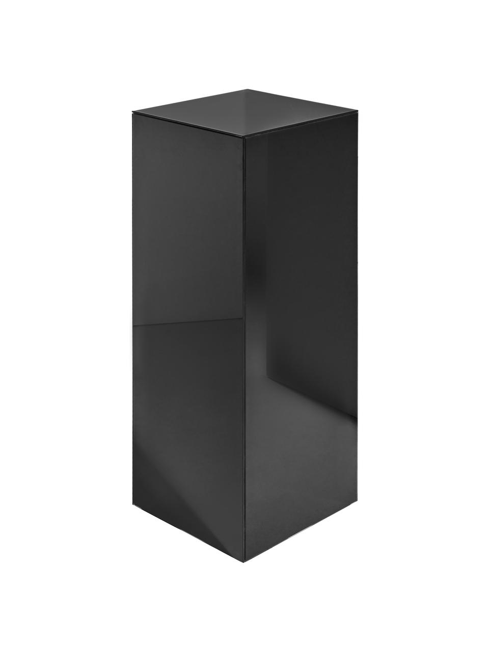 Sierzuil Pop in zwart met spiegeleffect, Vezelplaat met gemiddelde dichtheid (MDF), glas, gebeitst, Zwart, B 27 cm x H 75 cm
