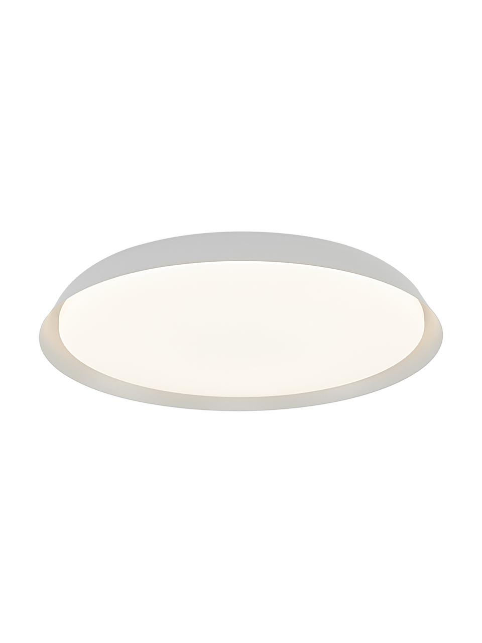 Plafoniera a LED bianca Piso, Paralume: metallo rivestito, Bianco, Ø 37 x Alt. 5 cm