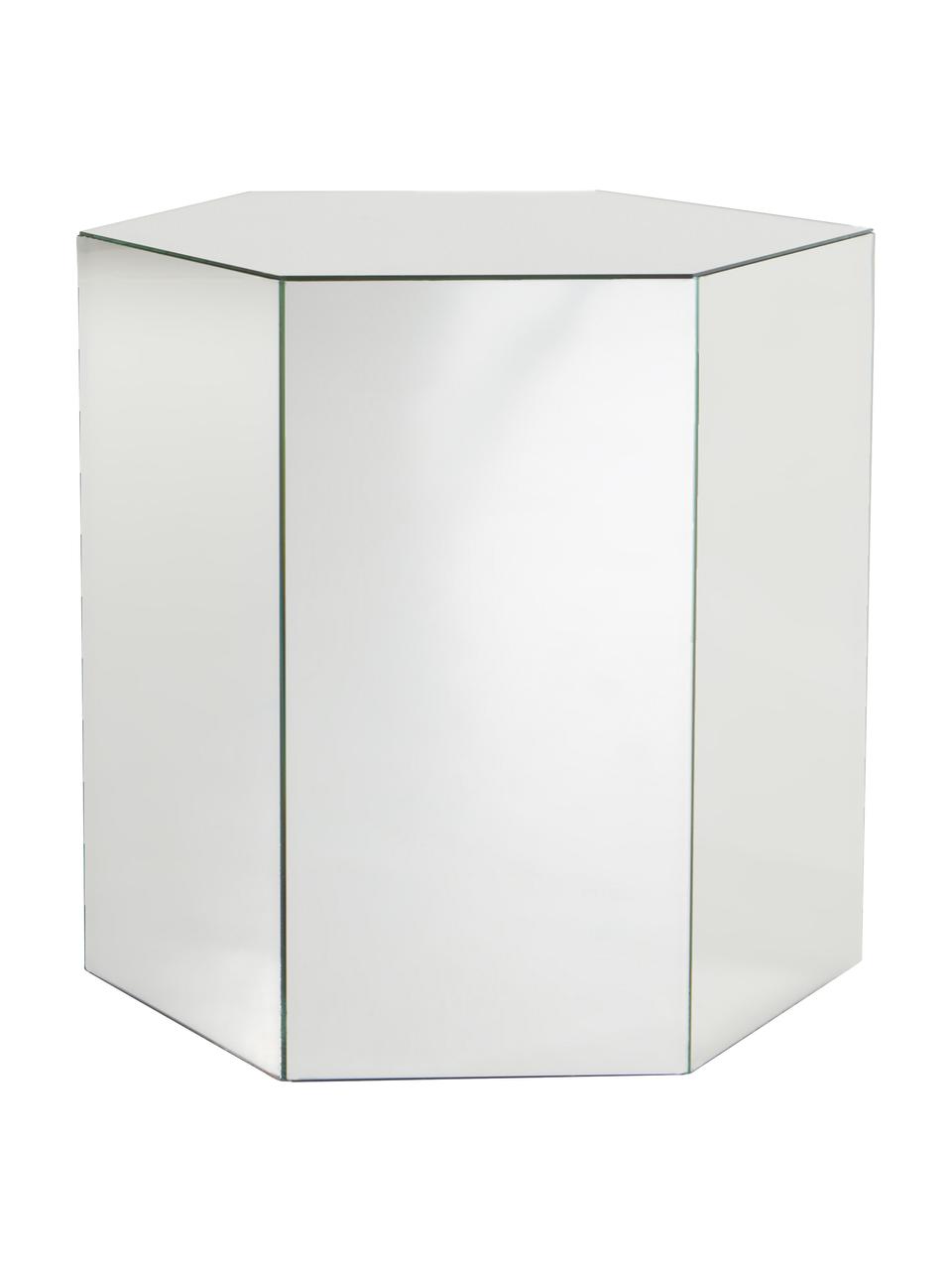 Skleněný odkládací stolek se zrcadlovým efektem Scrape, MDF deska (dřevovláknitá deska střední hustoty), zrcadlo, Zrcadlové sklo, Š 40 cm, V 40 cm