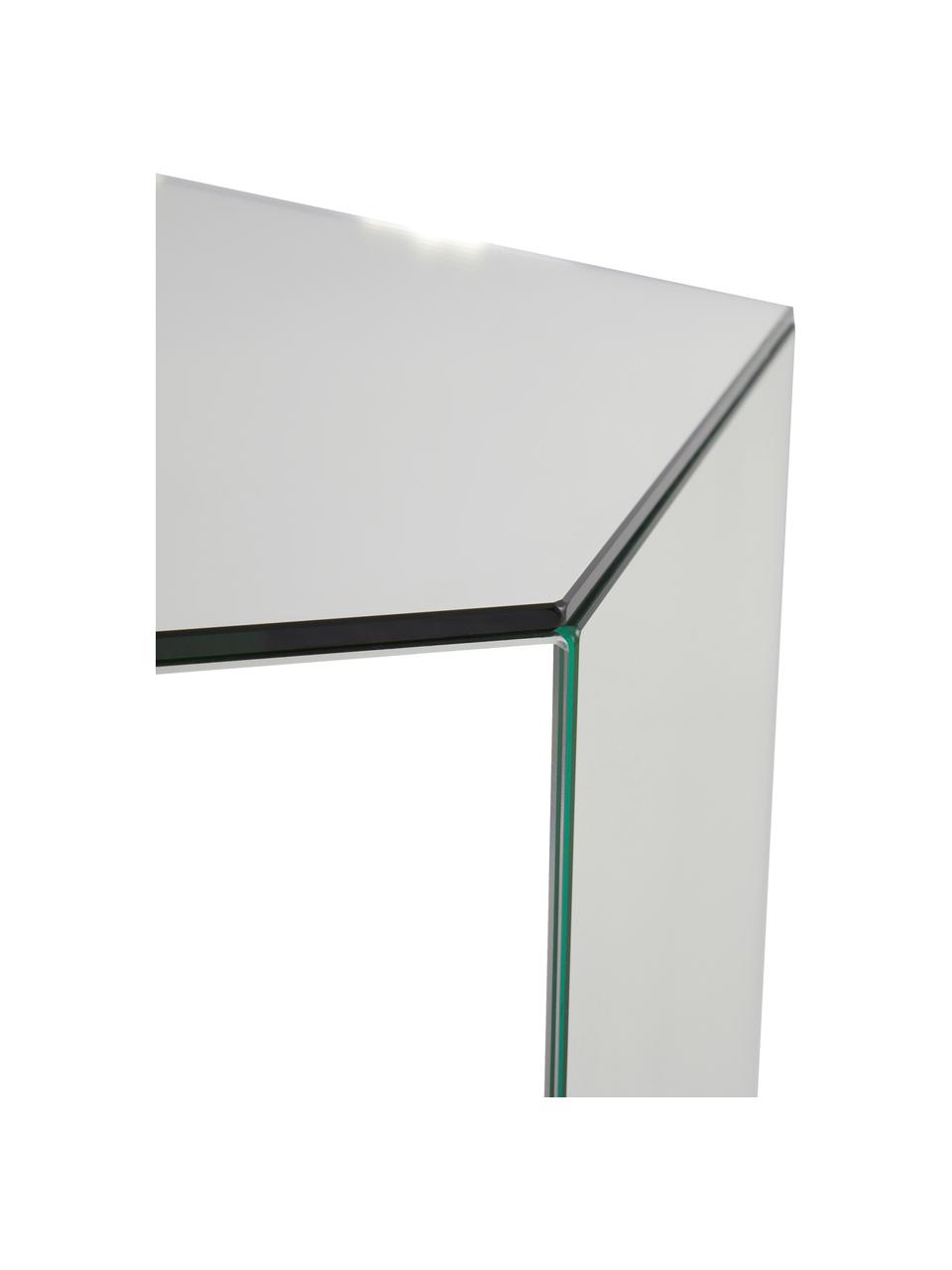 Sklenený odkladací stolík so zrkadlovým efektom Scrape, MDF-doska strednej hustoty, zrkadlové sklo, Zrkadlové sklo, Š 40 x V 40 cm