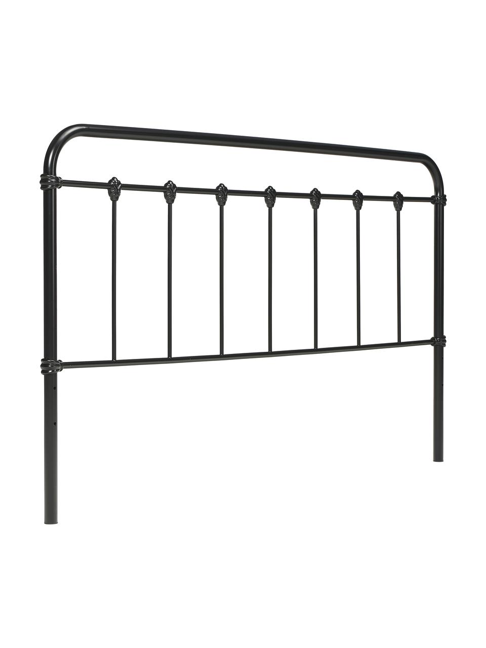 Metall-Kopfteil Industrial, Metall, pulverbeschichtet, Schwarz, B 189 x H 114 cm