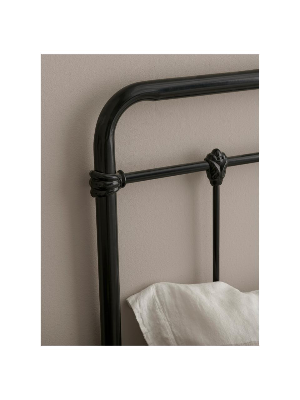 Zagłówek do łóżka z metalu Industrial, Metal malowany proszkowo, Czarny, S 189 x W 114 cm