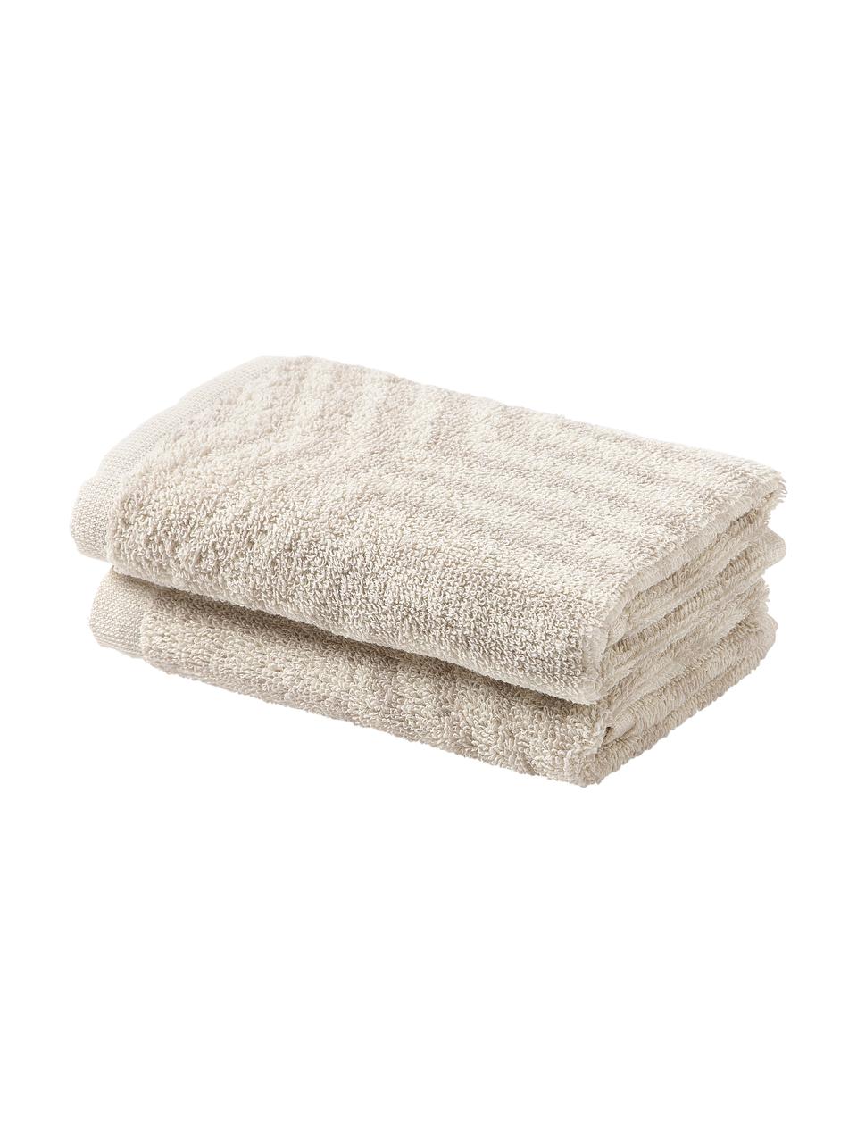 Handdoek Fatu in verschillende formaten, 100% katoen
Middelzware kwaliteit, 470 g/m²

Het in dit product gebruikte materiaal is getest op schadelijke stoffen en gecertificeerd volgens STANDARD 100 door OEKO-TEX®, 3883CIT, CITEVE., Beigetinten, XS gastendoekje, B 30 x L 50 cm, 2 stuks